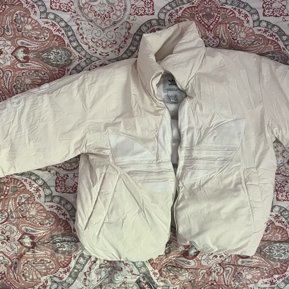 Adidas Cream Puffer Jacket